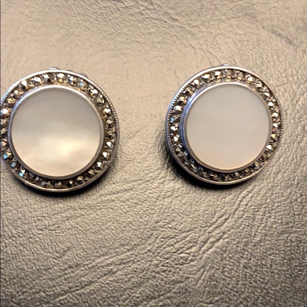 Mother of Pearl & Sterling Silver Earrings
